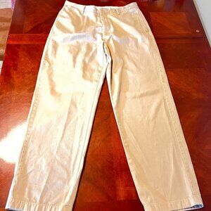 Nautica Classic Fit Mens Beige Cotton Khakis Pants 34X34 missing front button